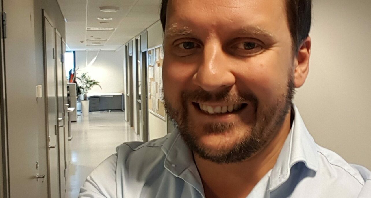 Michael Sandberg Prokonilta toimistossaan Futura III-talossa